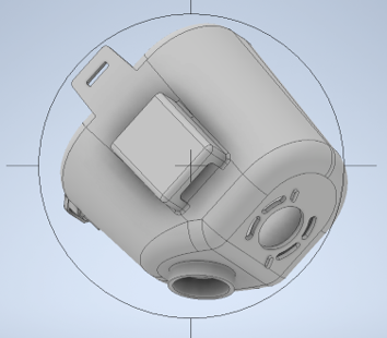 CAD model of a part prepared for 3D printing